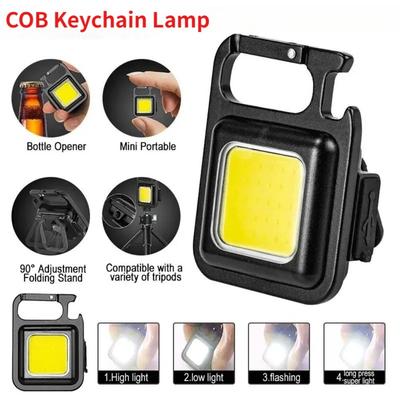 COB Taschenlampe Mini Tragbar Schlüsselanhänger Lampe 4 Beleuchtungen EDC Fackel Outdoor Wasserdicht Notfall Camping Angeln Arbeitsleuchten