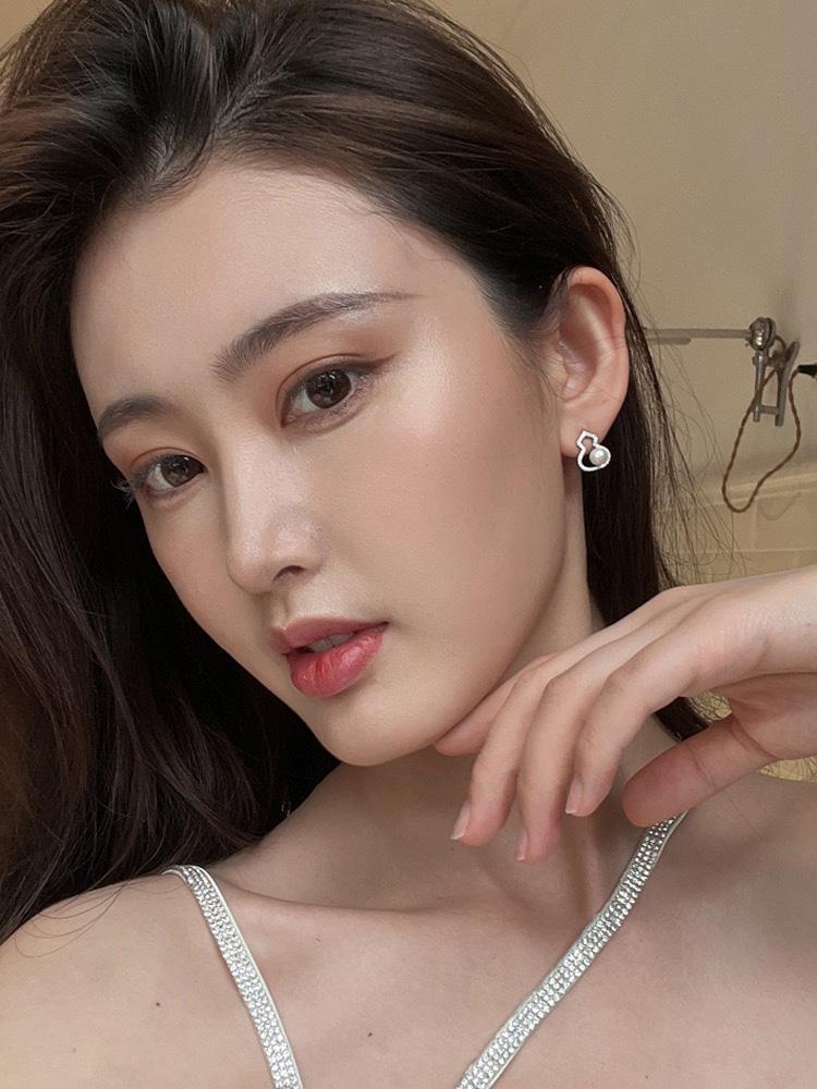 High End Jewelry Gourd Pearl Hollow Earrings Sub Gold Material Thick Gold Electroplating Daily Wear for Birthday Party