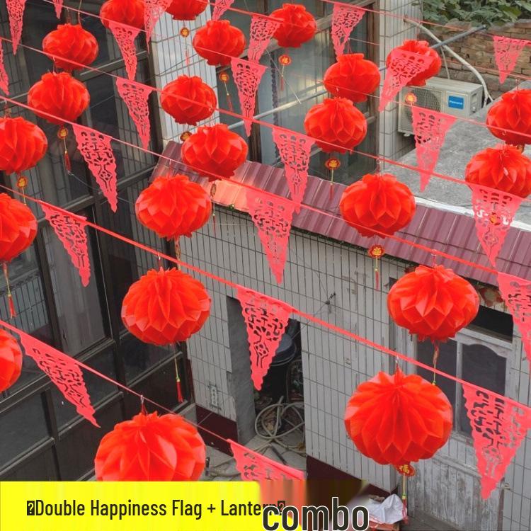 Red Lantern Ornaments for Weddings, New Year, Indoor Decor & Mall Displays