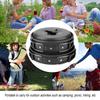 8PcsCelsiusset Portable Outdoor Travel Camping Picnic Cookware Cooking Pot Pan Bowel Set(Black)