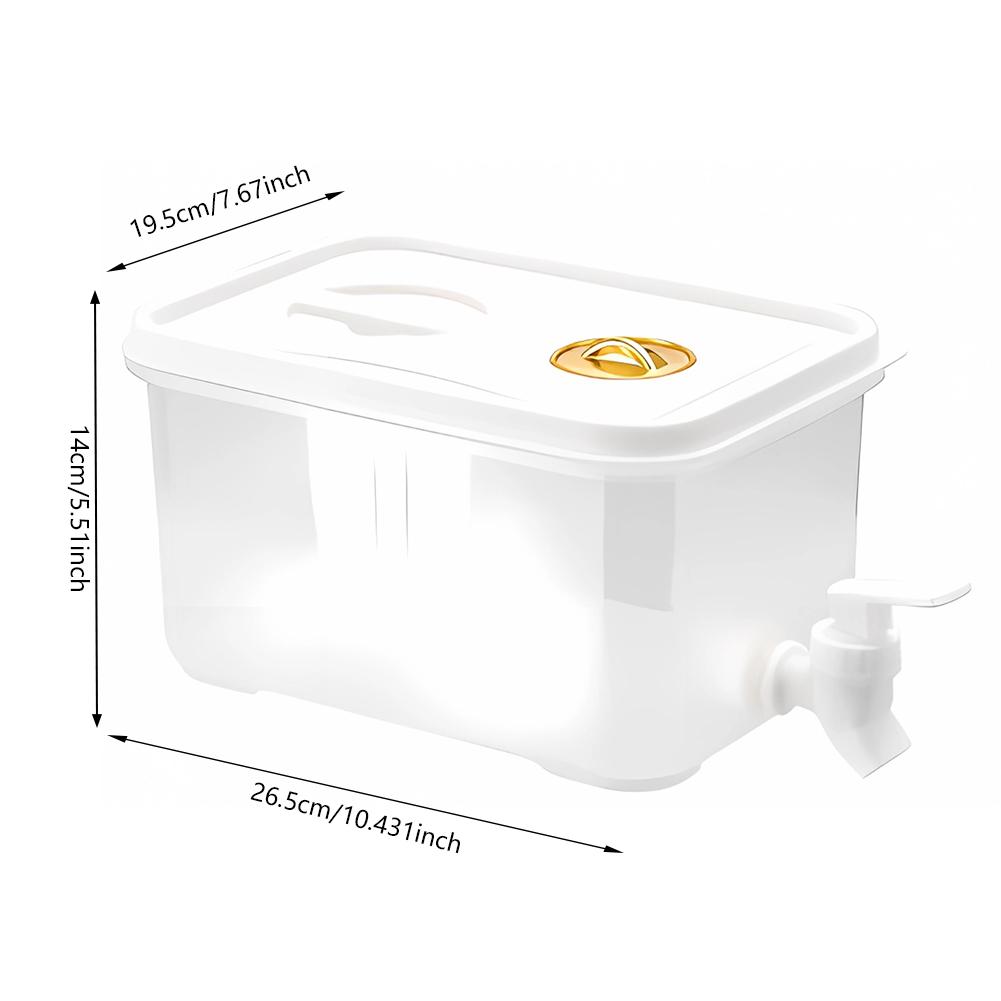 Dispenser di succo ghiacciato resistente alle alte temperature da 3,5/5/10 litri con design del filtro a rubinetto Dispenser di bevande per frigorifero con coperchio Bollitore freddo
