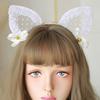 Women Girls Cute Cartoon for Cat Ears Shaped Headband Multi Color Hair Hoop Makeup Wash Face Christmas Party Headpiece