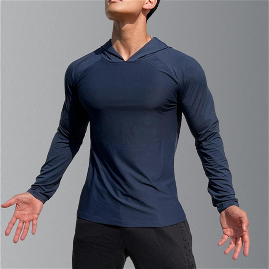 Mens Fitness Running Sports Hoodies Gym Joggers Hooded 2024 New Outdoor Sport Athletic Clothing Male Training Sweatshirt Tops