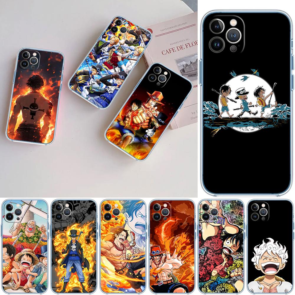 One Piece ACE Sabo Luffy Soft Shell Transparent Phone Case for Samsung Galaxy A04 A04S A14 A23 A34 A54 M23 M33 M52 M53