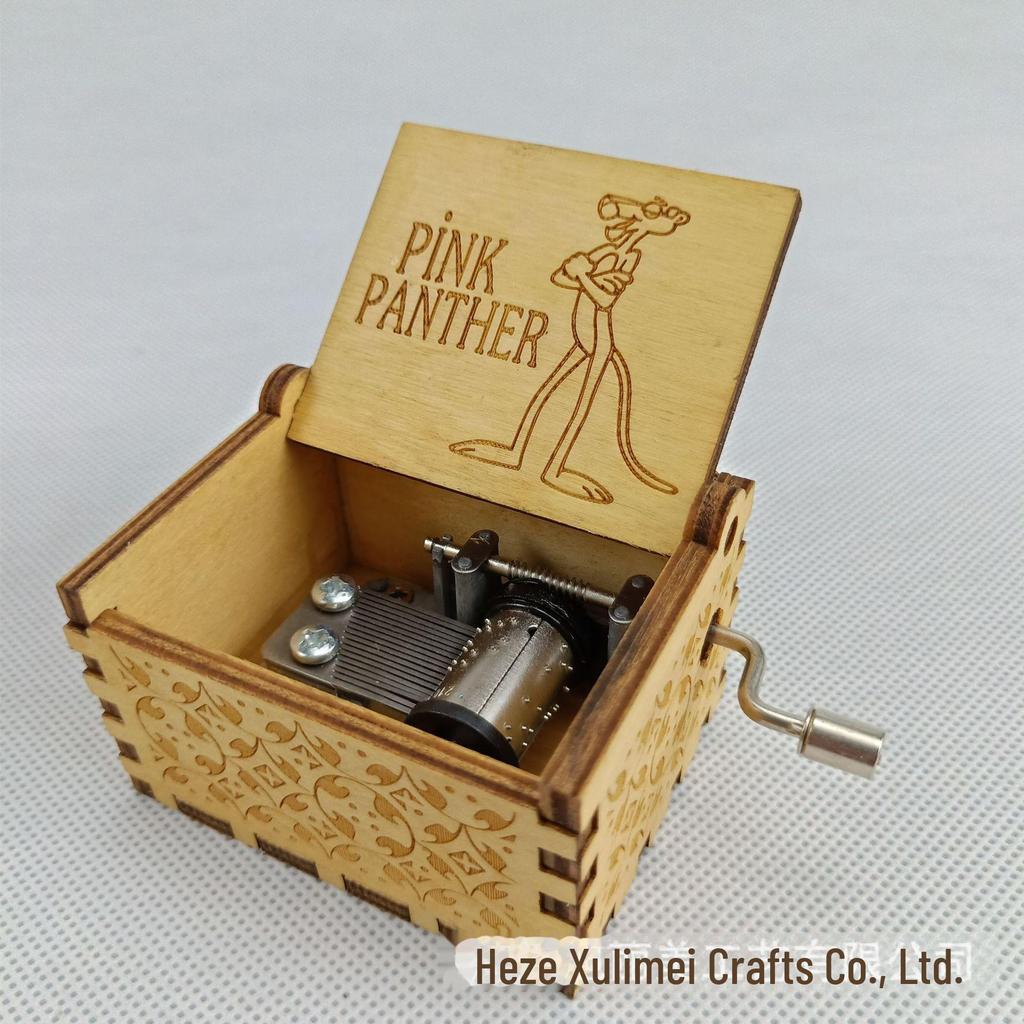 Hand-Cranked Wooden Music Box Festival Gift for Friends