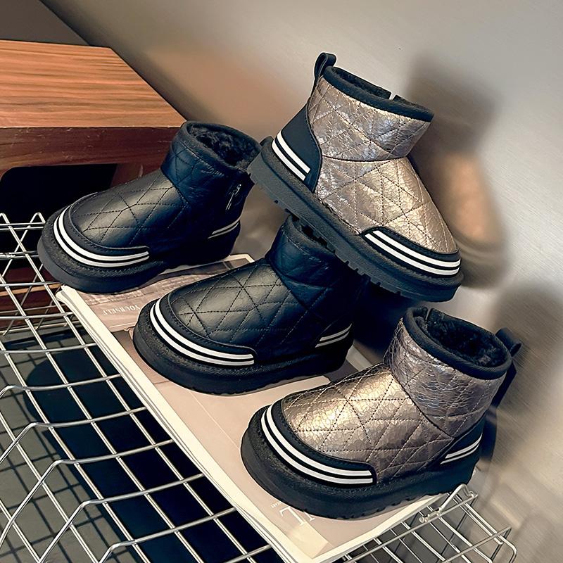 New Children's Snow Boot Chunky Non-slip Kids Boots for Boys Warm Outdoor Versatile Girls Fashion Causal Thickened Plush Boots
