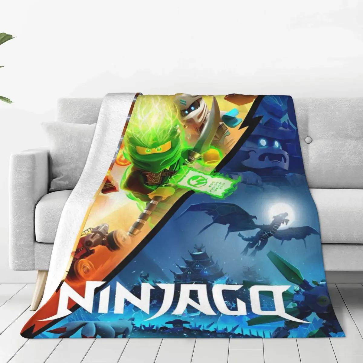 

N-ninjagos Fleece Blanket Funny Throw Blankets for Bed Sofa Couch 150*125cm Rug Piece 30x40in
