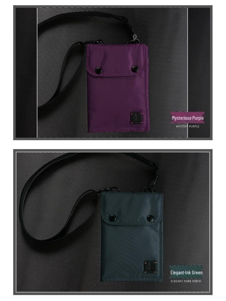 Unisex Travel Passport Holder with Lanyard - Double-Layer Neck Pouch for Secure Document Storage