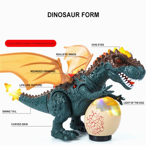 Electric Kids Children Walking Dinosaur T-Rex Figure Toys With Light Sound Gifts 