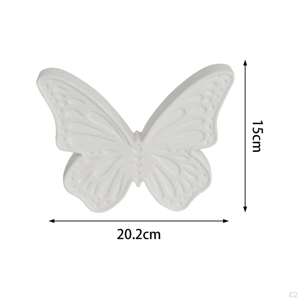 Butterfly Figurine Desktop Ornament Night Light Novelty Sculpture Modern Statue for Living Room