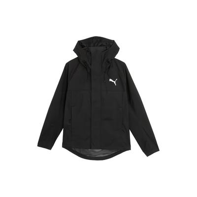 Veste d'extérieur à capuche à manches longues imprimée avec logo de la marque Color Block Coupe-vent chaude pour la randonnée pour homme Veste Noir 683477-01