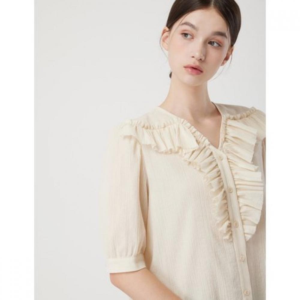 Cc Collect. Sheer Frill Shirt Blouse C262msc133