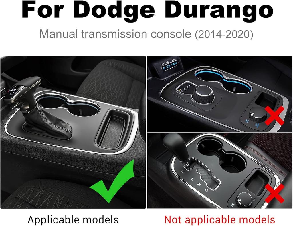 Carbon Fiber Gear Shift Panel Cover with Cup Holder Frame ABS Interior Trim Sticker for Dodge Center Console Gearbox Panel
