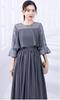 Hanmall Gray Wedding Party Midi Formal Long Formal Formal Occasion LON505 Dress, Dress, Lace, Length, Dress, Sleeves, Dress, Dress,