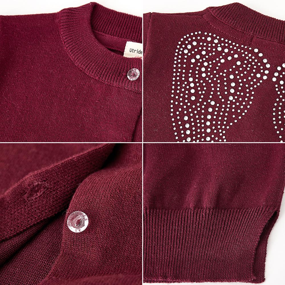 Spring and Autumn Ins Matching Children's Knitted Cardigan Jacket Cotton Girls Sweater Cardigan