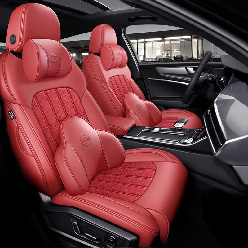 Universal Suede Car Seat Cover: Full Coverage, Ventilated, All-Season Cushion