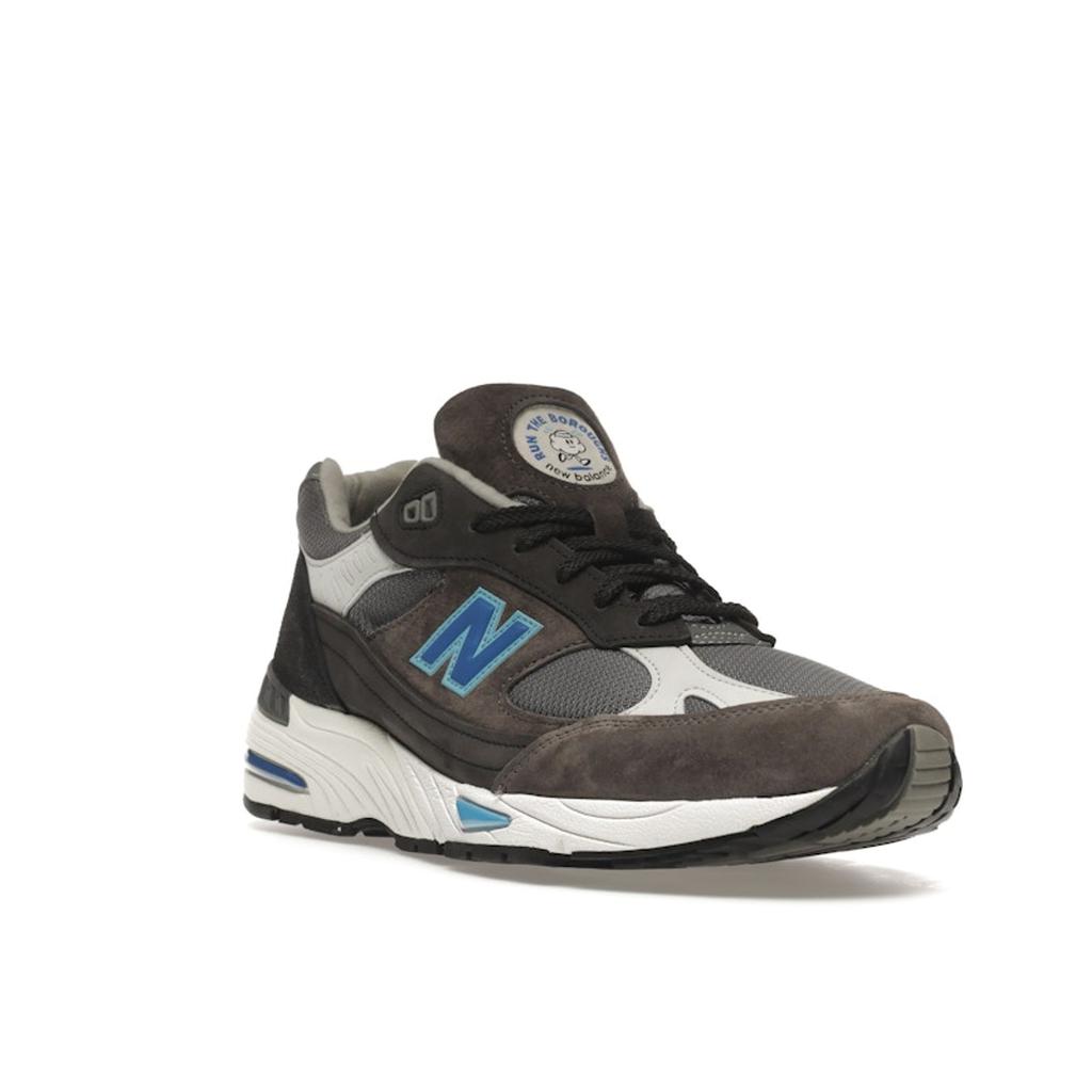 Run The Boroughs x New Balance 991 Hecho en Inglaterra Zapatillas para Hombre Maratón de Londres Gris Negro Azul M991LM