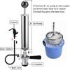 Keg Party Pump, American D-System Beer Keg Tap Keg Hand Pump 8'' Picnic Pump with Beer Faucet & Beer Hose, Chrome-Plated Keg Draft Beer Party Pump