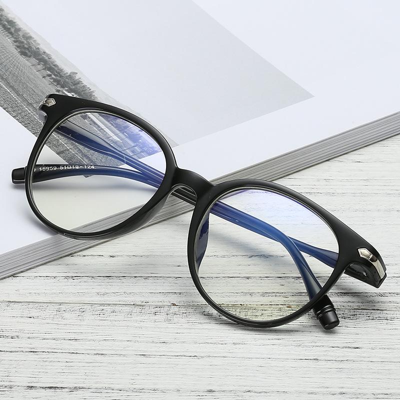 New Round Frame Flat Light Mirror Ultra Light Fashion Retro Glasses Frame Trendy Student Glasses 15959
