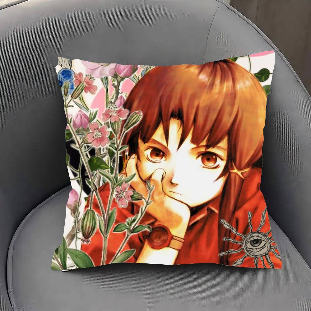 Serial Experiments Lain Anime Pillow Case Sofa Cushion Cover Room Home Decoration