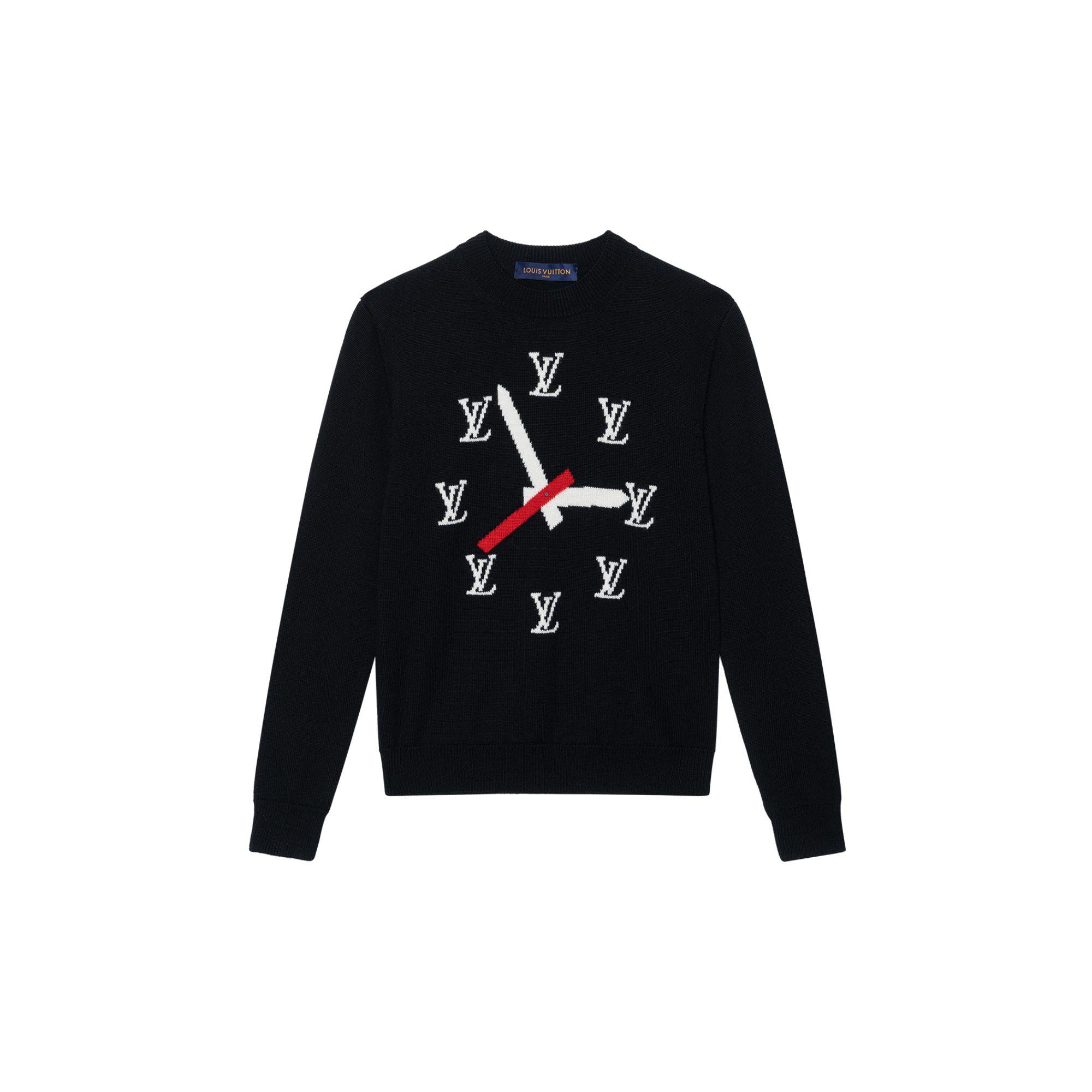 LOUIS VUITTON Clock Instarsia Pullover 1AA4HL