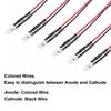 10/50Pcs 3mm Light Emitting Diodes LED Bead with Wire DC 5V-12V LED Light Decorative For RC Crawler Car Traxxas TRX4