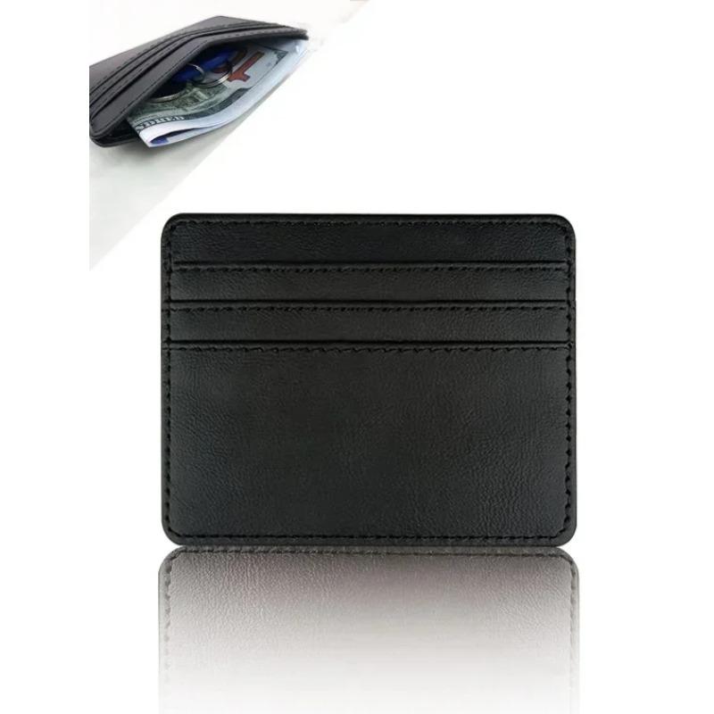 

1 шт., держатель для удостоверения личности из искусственной кожи, цветной, для банковских кредитных карт, тонкий чехол-кошелек для женщин и мужчин, чехол для визиток