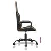 Gaming Chair with Massage Function Gold and Black Artificial Leather