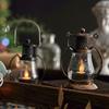 Retro LED Candle Lantern Light Portable Electronic Desktop Hanging Night Lamp Ornaments Garden Hanging Decoration Lantern