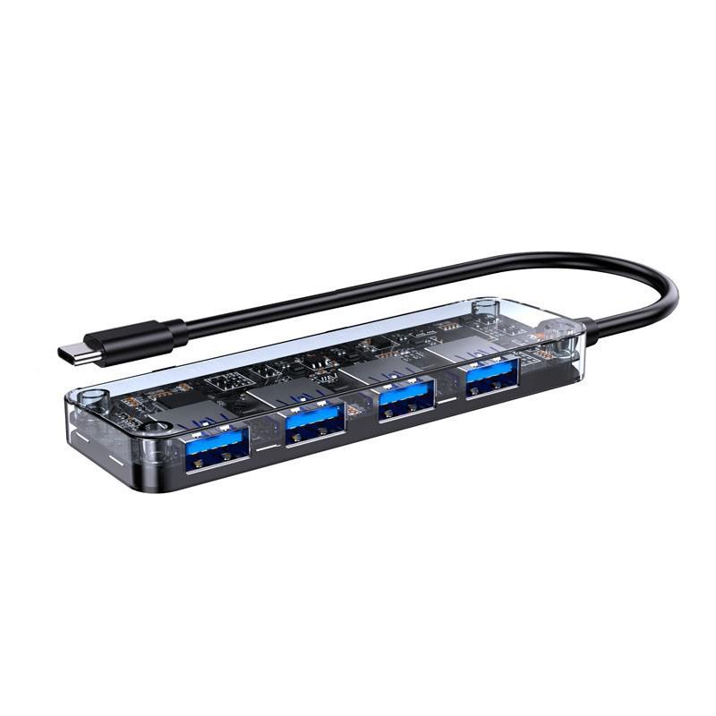 4-Port USB 3.0 Hub & Docking Station: Fast Data Reading & High-Speed Download