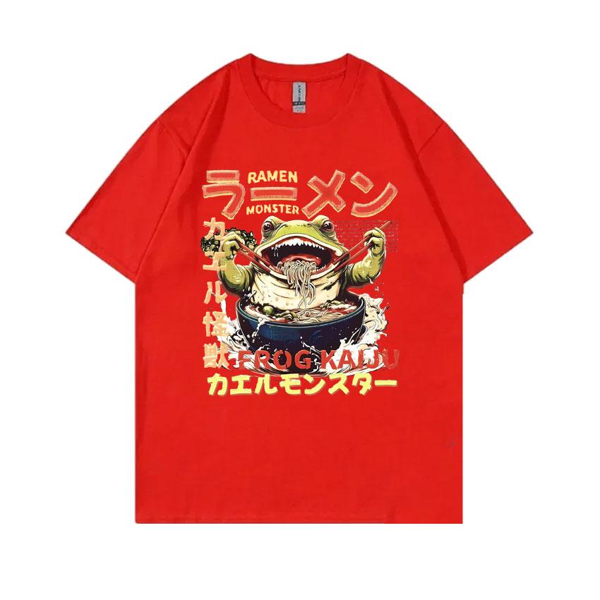 

Japanese Weird RaUnisex Monster Frog Kaiju Funny Meme Tshirt Unisex Women 90s Vintage Oversized Tshirt Unisexs Fashion Casual T Shirts S