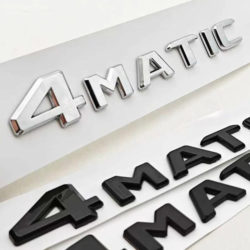For Mercedes Benz 4MATIC Fender Side Badge Rear Trunk Emblem Decals ABS Car Styling Logo 4 MATIC Auto Sticker Accessories MA3
