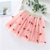 Gonna di Tulle Floreale alla Moda per Ragazze, Casual, Vestibilità Larga, Gonna Sovrapposta in Rete con Elastico in Vita per Bambini, Comoda per l'Uso Quotidiano