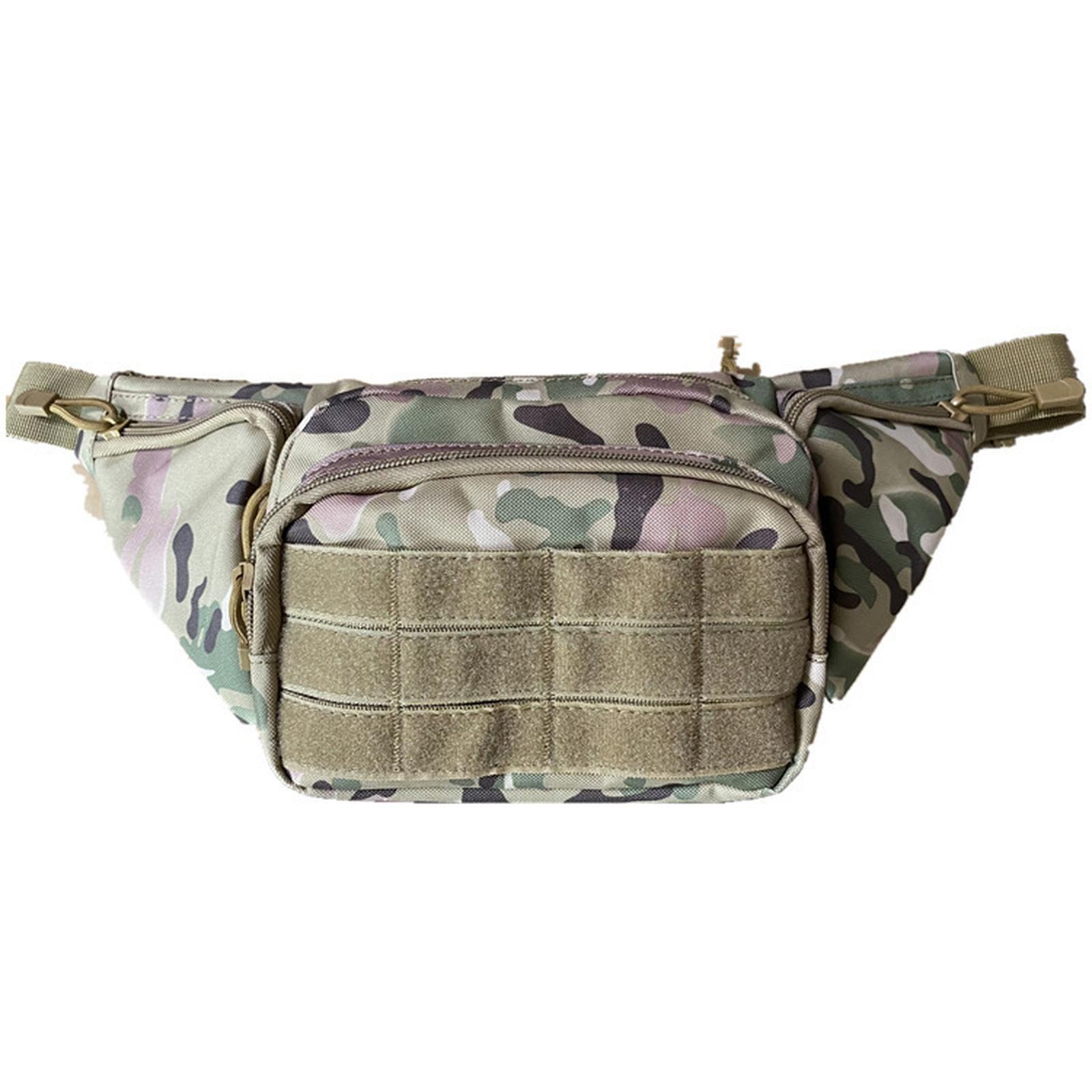 

Men Waist Fanny Pack Belt Bag Military Motorcycle Rider Sports Climb Camping Nylon Male Tool Sling Chest Hip Bum Bag One Size