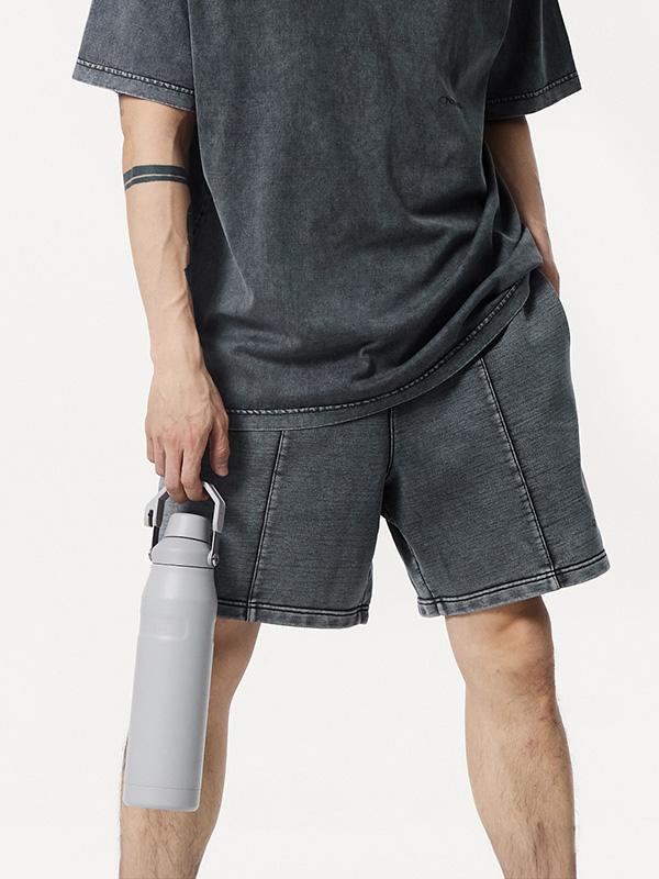 Chaebteoegseu Pigment Cp Hard Sweat Shorts (Charcoal)