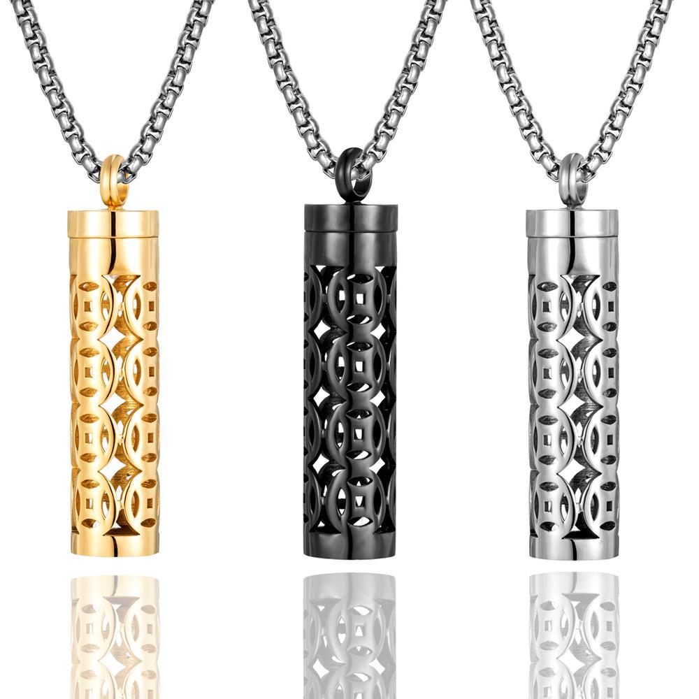 Stainless Steel Aromatherapy Essential Oil Diffuser Pendant Necklace