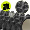 ACTIGET Rouleau de fitness pour massage corporel, masseur en mousse, rouleau mi-dur, noir