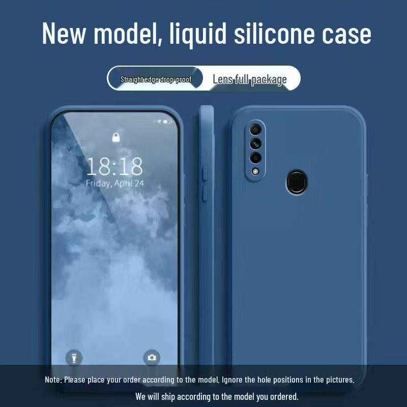 Oppo A8 Phone Case: Solid Color, Full Coverage, Drop Protection with Rubik's Cube Liquid Design