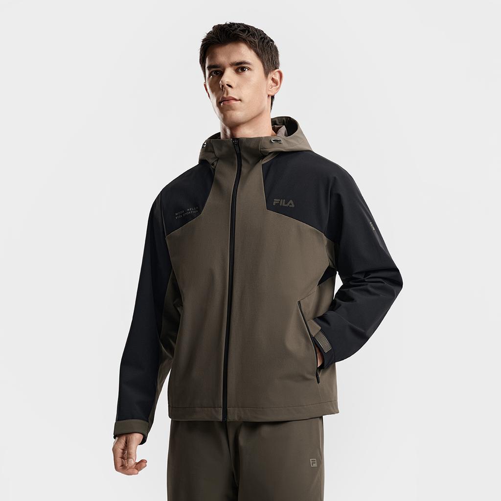 FILA Fitness Series Minimalist Classic Sports Casual Training Versatile Comfortable Warm Loose Hooded Jacket Men jackets Brown A11M611711FBN