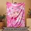 Custom Name Personalized Sailor Moon Print Blanket, Home Decor, Bedroom, Sofa, Camping, Couch, Gifts for Birthday Christmas