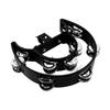 Drum Set Half Moon Tambourine with Mounting Eye Bolt Hi-Hat Tambourine with Double Row Jingle Easy Installation