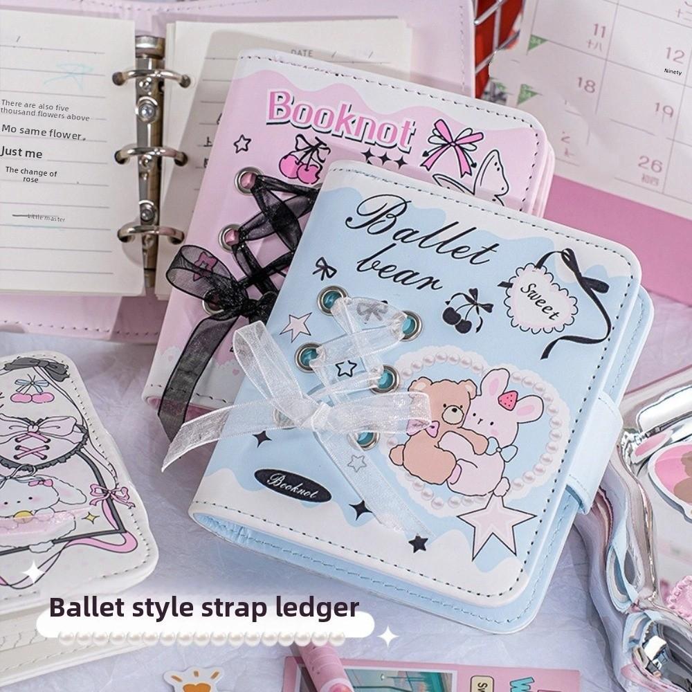 PU Taschennotizblock Horizontal karierter Notizblock Ballettstil Ballettband Notizbuch Studenten