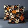 1 Pieces Floral Patterned Throw Pillows Black Background Polyester pillowcase, sofa decorative cushion cov Headboard Pillow