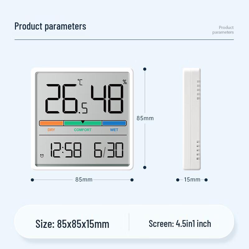 MaShi Hoge-Precisie Digitale Thermo-hygrometer Klok