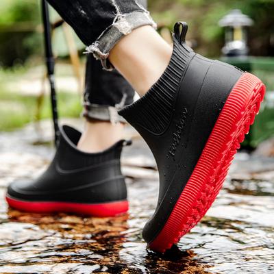 Scarpe da pioggia scarpe da uomo tubo corto abbigliamento esterno moda casual scarpe da acqua studente uomo stivali da pioggia stivali da acqua antiscivolo impermeabile resistente all'usura