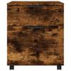 Mobile Filing Cabinet with Casters Smoked Oak 45 X 38 X 54 Cm