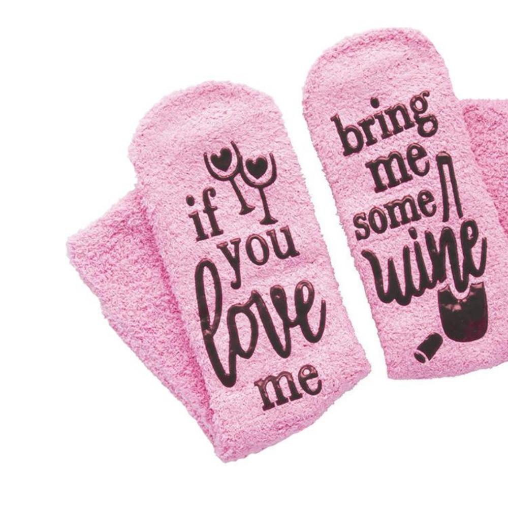 Luxury Fuzzy Wine Socks In Cupcake Gift Packaging Women Winter Fuzzy Plush Slipper Crew Socks Funny Accessory Present for Wife