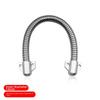 Protezione per Cavo in Acciaio Inossidabile, Tubo Flessibile di Grande Diametro Interno da 14 cm per Sistemi di Controllo Accessi, Gestione Cavi Argentata da 40 cm