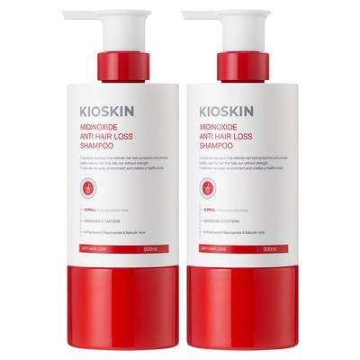 Shampoo anticaduta al lievito di birra senza silicone Minoxidil, 2 confezioni, 500 ml
