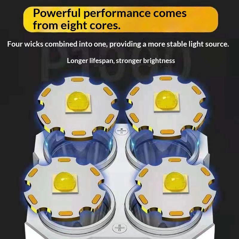 Rechargeable Led Flashlight Super Bright Mini Work Light 3 Modes Waterproof Portable Cob Tactical Torch Zoomable Camping Lantern